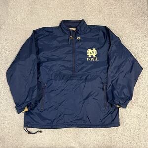 Notre Dame Jacket Mens L Champion Fighting Irish Reversible Windbreaker 90s NCAA